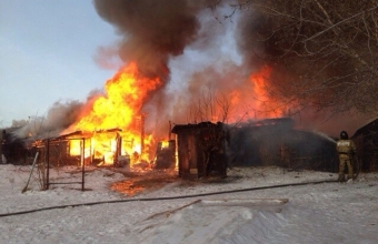 В поселке Мотыгино полностью сгорела начальная школа